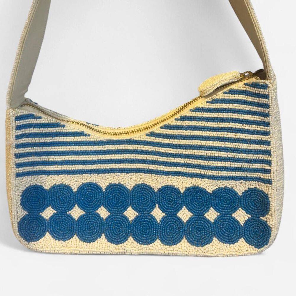 Anthropologie Women's White and Blue Bag - Picture 8 of 8